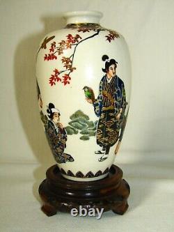 Antique Meiji 13cm Shimazu, Koriyama Satsuma Vase-Hand Signed-Takagari Samurai