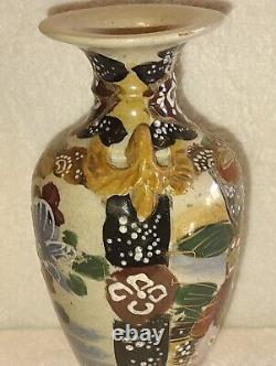 Antique Meiji Japanese Satsuma Samurai Warrior Urn Vase Kinkozan Quality Urn