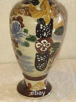 Antique Meiji Japanese Satsuma Samurai Warrior Urn Vase Kinkozan Quality Urn