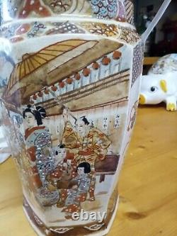 Antique Meiji Period 25cm Satsuma Vase circa 1900, converted to table lamp