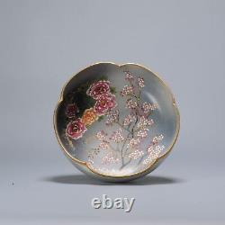 Antique Meiji period Japanese Satsuma Bowl Flowers with mark Japan 19c