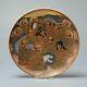 Antique Meiji period Japanese Satsuma Plate with Arhats Dragon Marked
