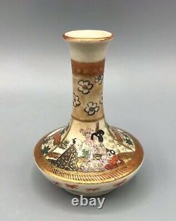 Antique Miniature Japanese Satsuma Vase, Meiji Period