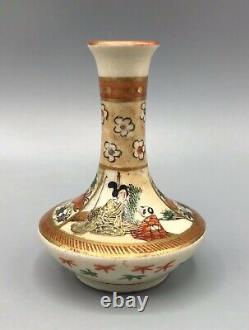 Antique Miniature Japanese Satsuma Vase, Meiji Period