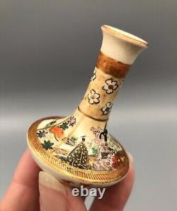 Antique Miniature Japanese Satsuma Vase, Meiji Period