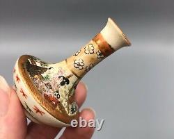 Antique Miniature Japanese Satsuma Vase, Meiji Period