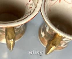 Antique Satsuma Cups Saucers Set (5) Meiji period c19thC Japan Gilt Hand Painted