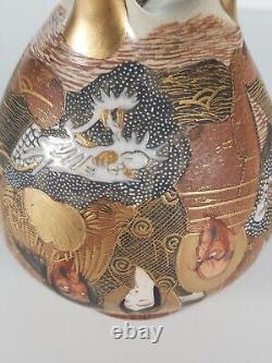 Antique Satsuma Footed Lidded Jar