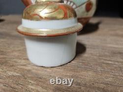 Antique Satsuma Japanese Porcelain Signed Hand Painted Gold Tea And Cake Set