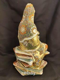 Antique Satsuma Kannon/Guanyin Goddess Of Mercy Japanese Statue Figurine 10