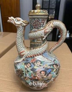 Antique Satsuma Pot with Lid (Meiji Period)