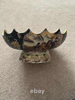 Antique Satsuma Shimazu Clan Mark Late Meiji Period. Footed Bowl