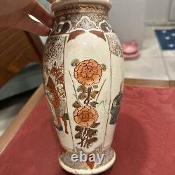 Antique Satsuma Vase Nicely Decorated Unsigned