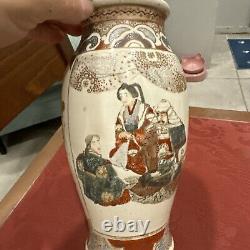 Antique Satsuma Vase Nicely Decorated Unsigned