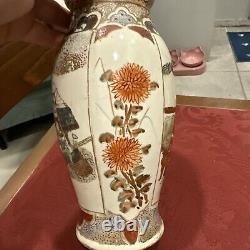 Antique Satsuma Vase Nicely Decorated Unsigned