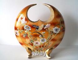 Antique Satsuma Vase Rare 1900-1920 Hand Painted Japanese Art Interior Deco Gift