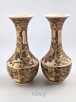 Antique Satsuma Vases by Takichi Hotoda, Meiji Period (1868-1912)