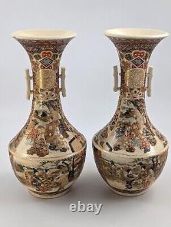 Antique Satsuma Vases by Takichi Hotoda, Meiji Period (1868-1912)