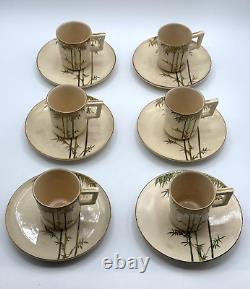 Antique or Vintage Japanese Satsuma Meiji Porcelain Coffee or Tea Set by Ogurusu