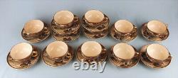 Antique rare Japanese Satsuma tea set for 12 person with provenance