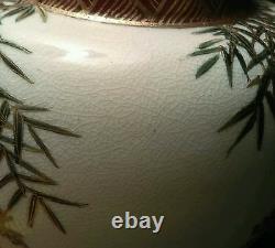 Authentic Antique Japanese Koshida Hand Painted Satsuma Vase From Meiji Period
