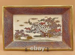 Beautiful Japanese Meiji Satsuma Tray Bowl By Gyokuzan