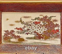 Beautiful Japanese Meiji Satsuma Tray Bowl By Gyokuzan