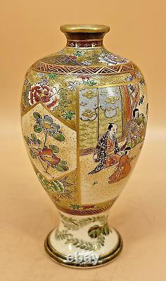 Beautiful Japanese Meiji Satsuma Vase With Fine Decorations Signed