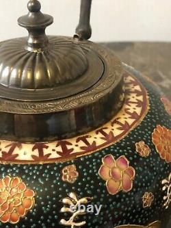 Beautiful Japanese Satsuma Biscuit Barrel / Ginger Jar Early 20th Century