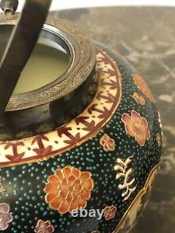 Beautiful Japanese Satsuma Biscuit Barrel / Ginger Jar Early 20th Century