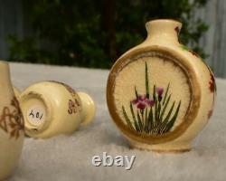 Collection of 14 Vintage Miniature Japanese Satsuma Vases Various Styles