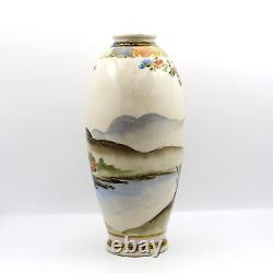 Fine Antique Early 20th Century Satsuma Porcelain Vase Marked Yamamoto