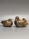 Fine Pair Of Japanese Satsuma MADARIN DUCKS Signed SHOZAN Meiji Period EXC