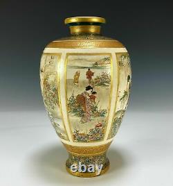 Gorgeous Antique Japanese Satsuma Pottery Vase