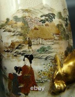 Highest Quality Japanese Meiji Satsuma Dragon Teapot Gold Signature Ultra Rare