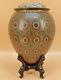 Important Japanese Meiji Satsuma Vase Jar With Silver Lid By Taizan Yohei IX