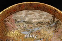 Japanese Antique Satsuma Bowl Precise Drawings Meiji Period