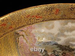 Japanese Antique Satsuma Bowl Precise Drawings Meiji Period