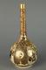 Japanese Meiji Satsuma Long necked Gold vase intricate design