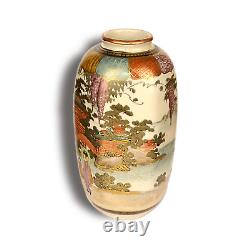 Japanese Meiji Satsuma Vase by BANKOZAN -Superb Quality 6 16cm Hexagon shape