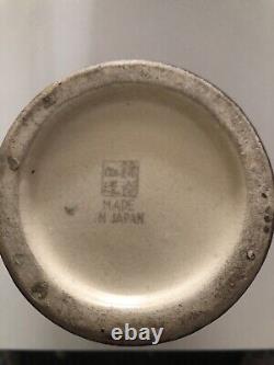 Japanese Moriage Satsuma Pottery Cobalt Ground Vase. Marked to the base