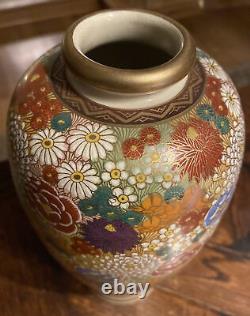 Japanese SATSUMA Millefleur Hand Painted art pottery VASE Asia Art