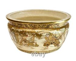 Japanese Satsuma Cachepot or Centerpiece Bowl, Meiji Period. 1st half 20th Cent