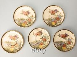 Japanese Satsuma Cups And Saucers Signed Choshuzan