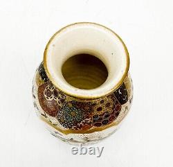 Japanese Satsuma Hand Painted Miniature Porcelain Vase Figures Meiji period