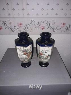 Japanese Satsuma Meiji Period Pair Of Vases