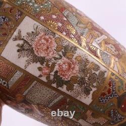 Japanese Satsuma Pottery Vase Lamp Base h25cm Circa 1800s