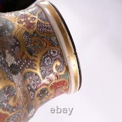 Japanese Satsuma Pottery Vase Lamp Base h25cm Circa 1800s