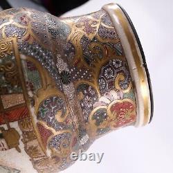 Japanese Satsuma Pottery Vase Lamp Base h25cm Circa 1800s