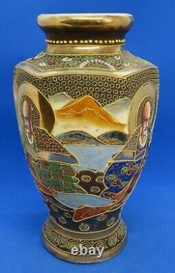 Japanese Satsuma Victorian Meiji Period oriental antique large Immortals vase